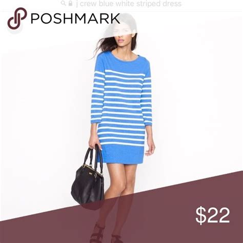 J Crew Blue And White Dress Blue White Striped Dress Blue And White