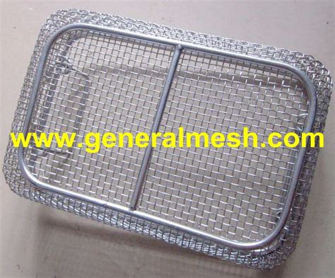 Cleaning Basket Mesh Trays Sterilization Basket Stainless Steel Wire