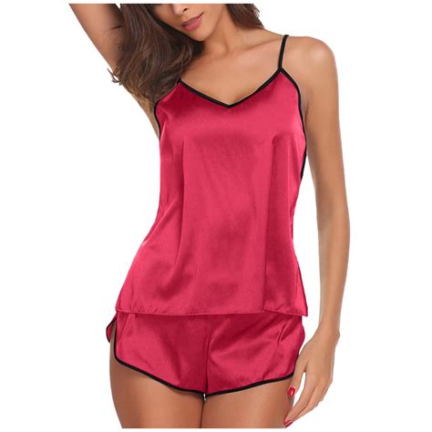 Ehqjnj Lingerie Set With Robe Camisole Shorts Set Nightwear Lingerie