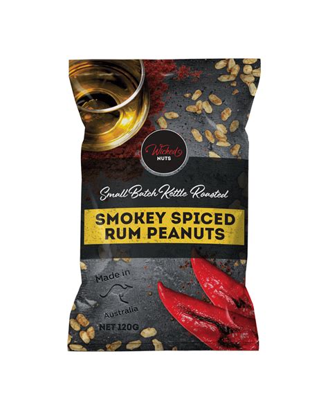 Wicked Nuts Smokey Spiced Rum Peanuts - Boozy