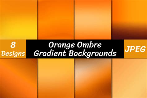 Orange Ombre Gradient Backgrounds Graphic by VYCstore · Creative Fabrica