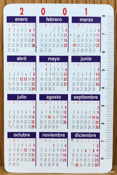 Calendario Año 2001 El Diario Montañés Comprar Calendarios Antiguos