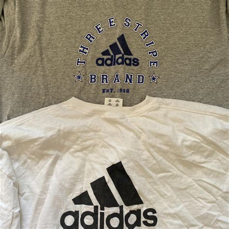 Lot Of 2 Vintage Adidas Logo Shirts Mens Xl Depop