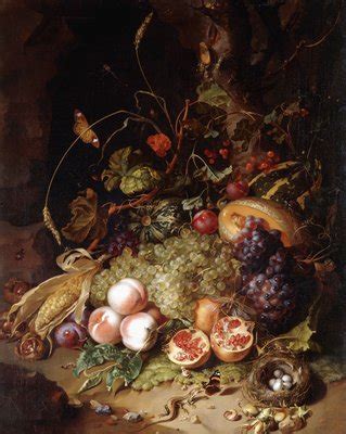 Still Life With Fruit And Insects By Rachel Ruysch