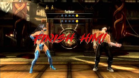 Mortal Kombat Komplete Edition Fatality Kitana Vs Johnny Cage Youtube