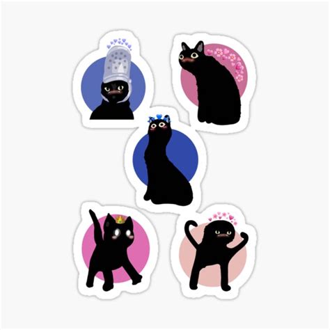 "Cursed cat drawing 5 pack / pattern" Sticker for Sale by ...