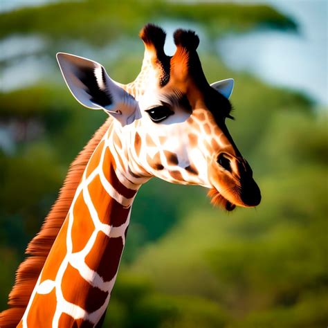 Premium AI Image | A giraffe in its natural habitat African savanna ...