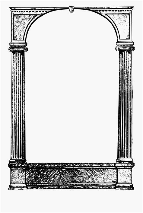 Pillar Vector Arch Ancient Roman Frame Free Transparent Clipart