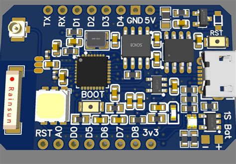 Esp D Mini Pro Clone With S Lipo And Rgb Led Platform For