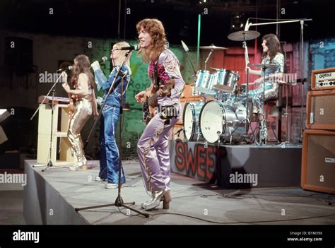 The Sweet Uk Pop Group In 1974 Stock Photo Alamy