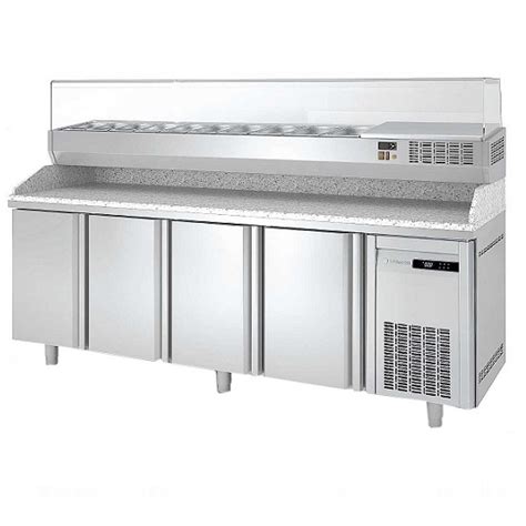 MESA REFRIGERADA 3 PUERTAS GN PIZZA MR60 200 FONDO 700 Coreco Venta