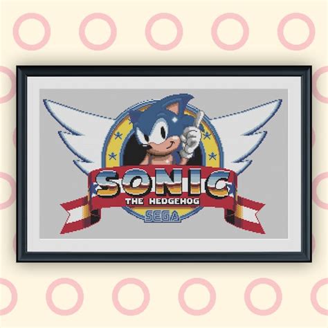 Sonic the Hedgehog 1 Title Screen Cross Stitch Pattern - Etsy