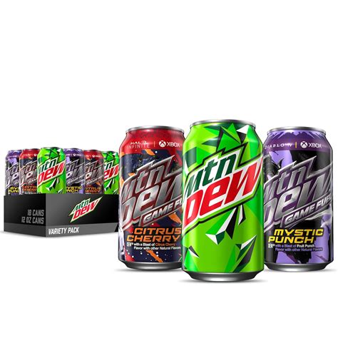 Amazon Mountain Dew Game Fuel Flavor Variety Pack Citrus Cherry