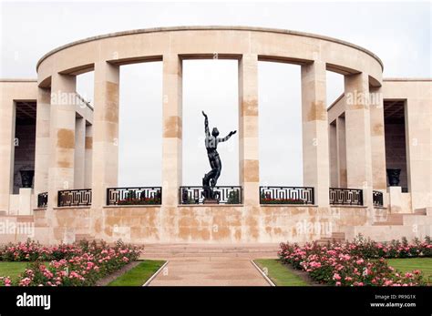 Normandy american cemetery statue hi-res stock photography and images - Alamy