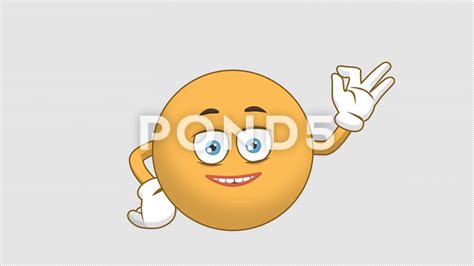 Thumbs Up Cartoon Smiley