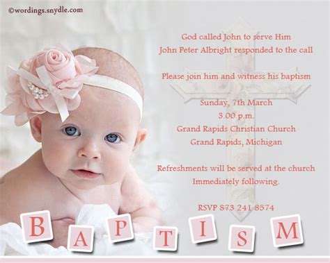 Baptism Invitation Wording Samples Wordings And Messages