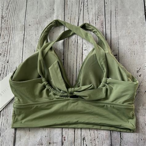 Athleta Swim Athleta Ddd Longline Plunge Bikini Top Poshmark