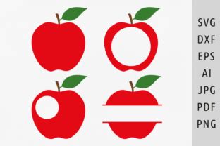 Teacher Svg Apple Split Monogram Svg Png Graphic By Julia S Digital