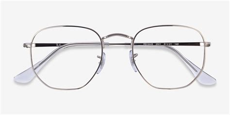 Ray Ban Rb6448 Geometric Silver Frame Eyeglasses Eyebuydirect Canada