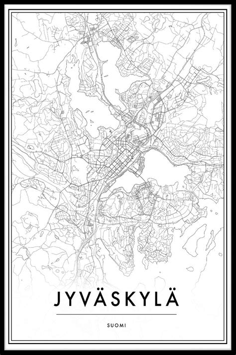 Jyväskylä Map juliste – Artiks Maps and Posters Online