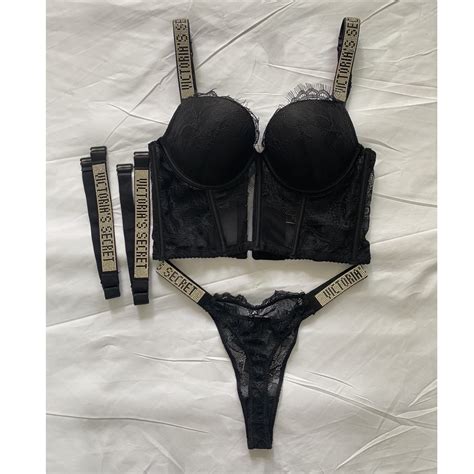 Conjunto De lingerie sexy De Victoria Alças BLUH Shopee Brasil