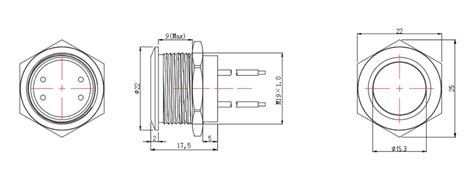 Filn Mm V V Ip Red Yellow Blue Led Color Indicator Light