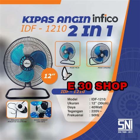 Jual Kipas Angin Besi In Infico Inch Swing Bisa Meja Dan Dinding