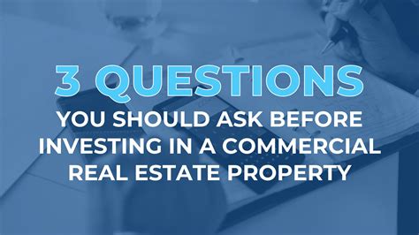 3 Questions You Should Ask Before Investing In A Commercial Real Estate