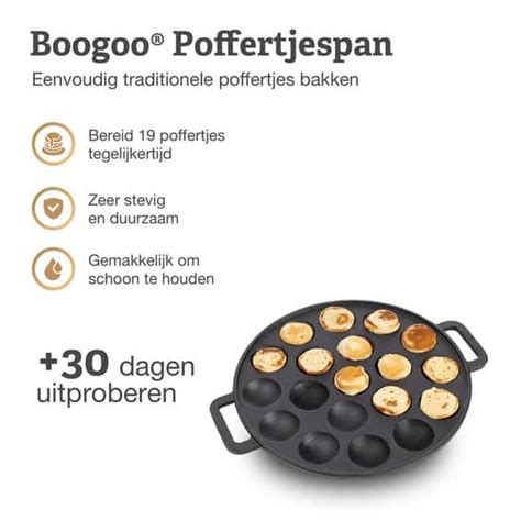 BooGoo Professionele Poffertjespan Set Gietijzeren Poffertjesmaker