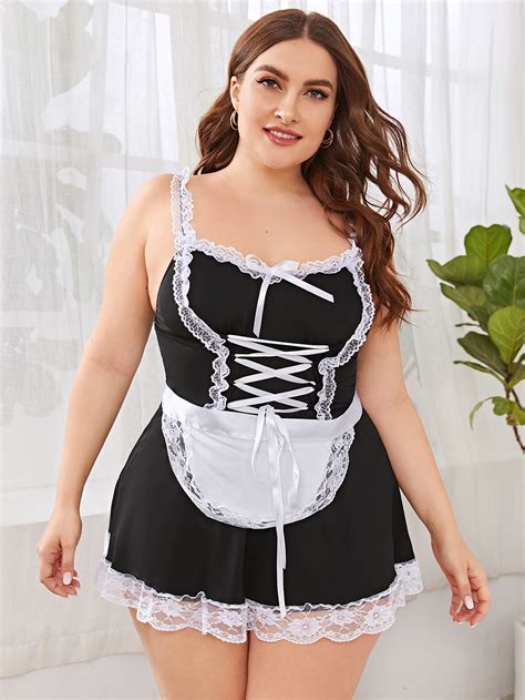 Classy Couture Lace Maid Costume Set Plus Sizeplus Size Maid Costume Women Maid Outfit