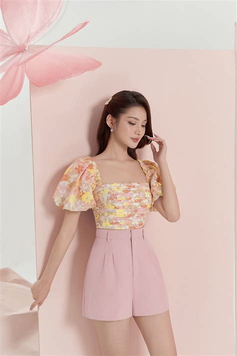 Harlyn A Line Shorts In Nude Pink Chello