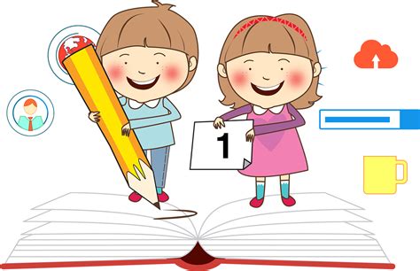 Download Transparent Student Clipart Png - Children Studying Clip Art ...