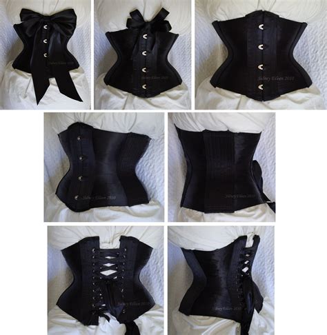 Tight Lacing Black Satin Ribbon Corset By Sidney Eileen