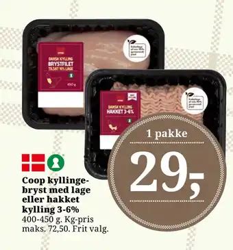 Coop Kyllingebryst Med Lage Eller Hakket Kylling 3 6 Tilbud Hos Dagli