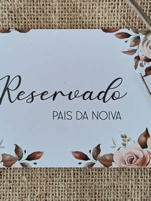 Plaquinha Reservado Marrom Compre Produtos Personalizados No Elo