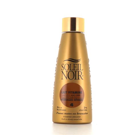 Soleil Noir Lait Corps Vitamin Bronzage Intense Peau Mate Bronz E