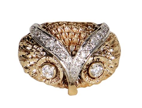 Lot Detail Elvis Presley Owned And Worn Kt Gold Diamond Owl Ring