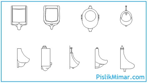 Urinal Cad Block ⏬ in AutoCAD Drawing (222,91 KB)