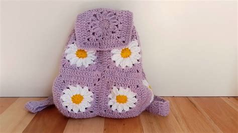 Bolso A Crochet Fácil Mochila Con Granny Squares Paso A Paso Los