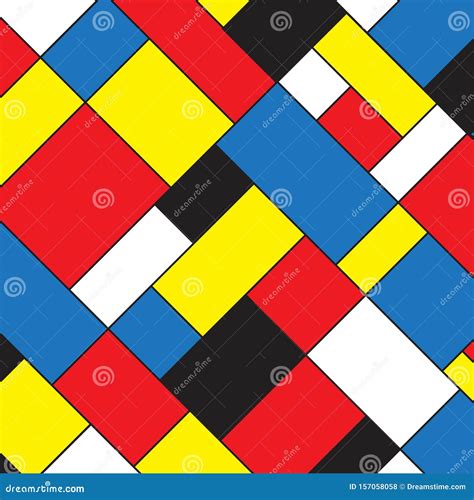 Mondrian Background Vector Illustration CartoonDealer 156639966