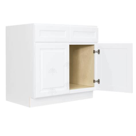 Lifeart Cabinetry 36 In W X 34 5 In H X 24 In D White Maple Sink Base Fully Assembled Plywood