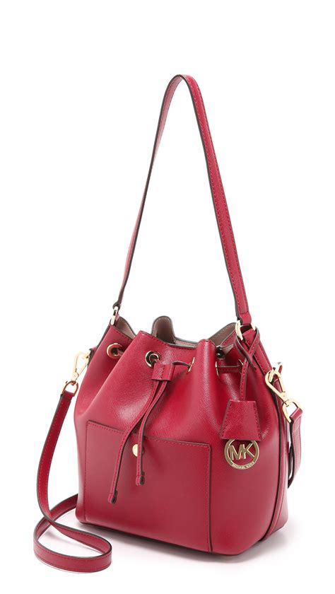 Michael Michael Kors Greenwich Medium Bucket Bag In Pink Lyst