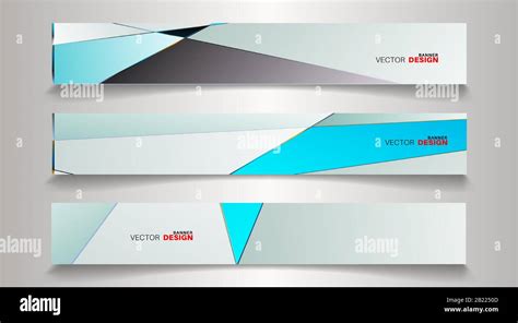 A Set Of Modern Vector Banners With A Rectangular Design Background