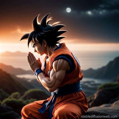 Goku's Prayer to Akira Toriyama | Stable Diffusion Online