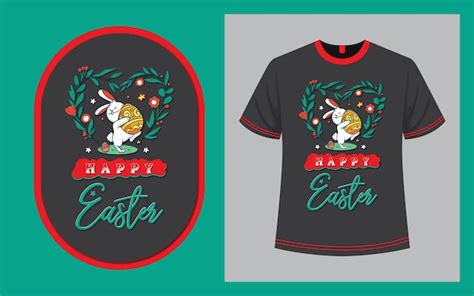 Premium Vector Happy Easter Day T Shirt Design Template With Cute Bunny