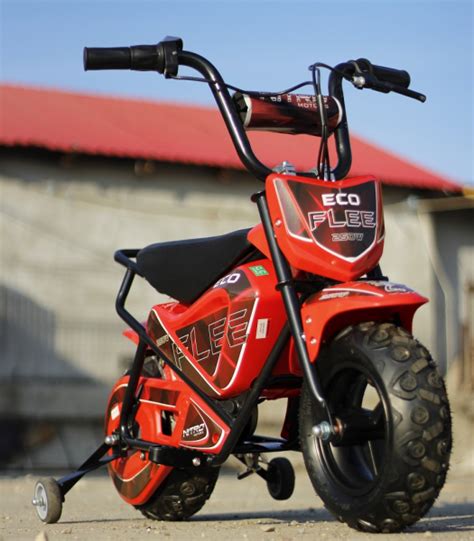 Mini Motocicleta Electrica Cu Roti Ajutatore Nitro Eco Flee W V