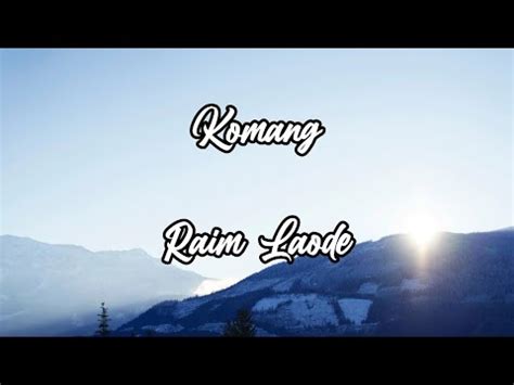 Komang Raim Laode Acoustic Cover Dan Lirik Youtube