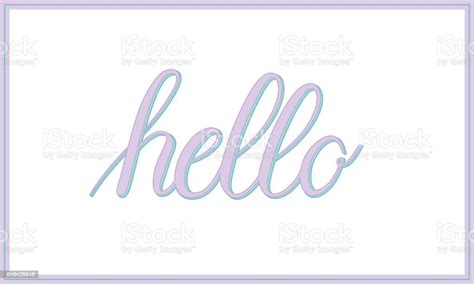 Vector Handwritten Calligraphy Hello Word Stock Illustration - Download ...