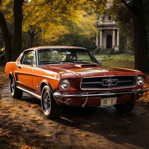 Un Coche Rojo Con Una Placa De Matr Cula Que Dice Ford En La Parte