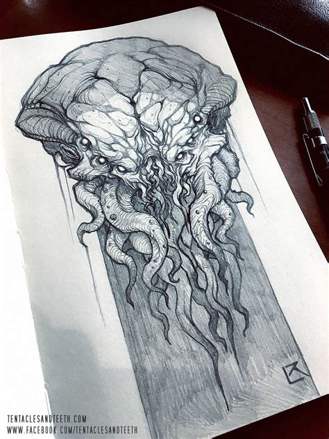 Cthulhu Drawing By Tentaclesandteeth On Deviantart